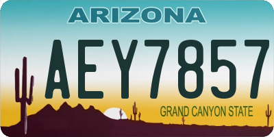 AZ license plate AEY7857
