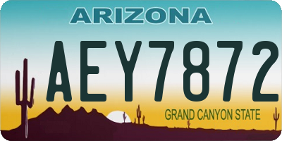 AZ license plate AEY7872