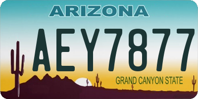 AZ license plate AEY7877