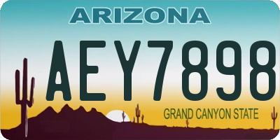 AZ license plate AEY7898
