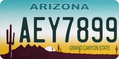 AZ license plate AEY7899