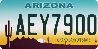 AZ license plate AEY7900