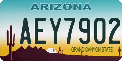 AZ license plate AEY7902