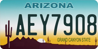 AZ license plate AEY7908