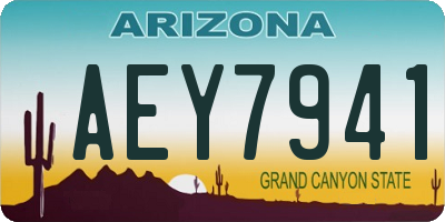AZ license plate AEY7941