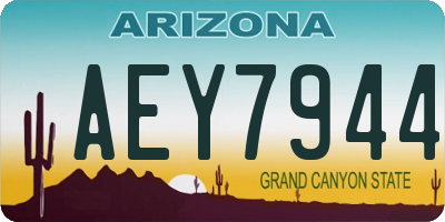 AZ license plate AEY7944