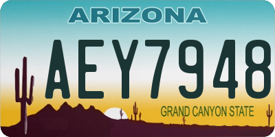 AZ license plate AEY7948