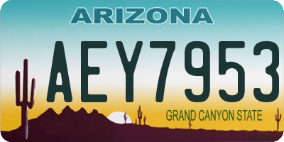 AZ license plate AEY7953