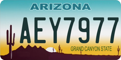 AZ license plate AEY7977