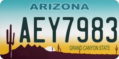 AZ license plate AEY7983