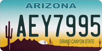 AZ license plate AEY7995