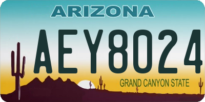 AZ license plate AEY8024