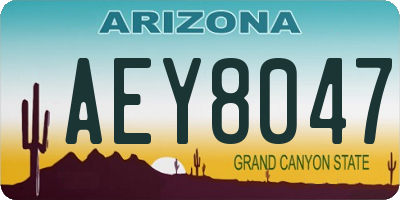 AZ license plate AEY8047