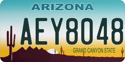 AZ license plate AEY8048