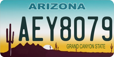 AZ license plate AEY8079