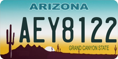 AZ license plate AEY8122
