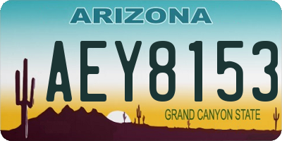AZ license plate AEY8153