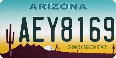 AZ license plate AEY8169