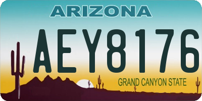 AZ license plate AEY8176