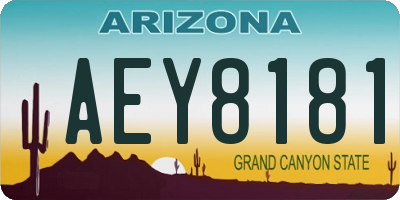 AZ license plate AEY8181