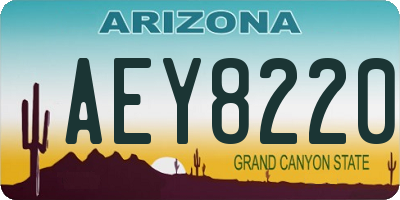 AZ license plate AEY8220