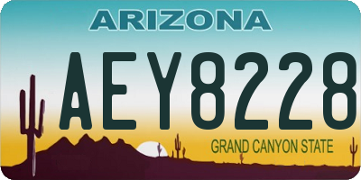 AZ license plate AEY8228