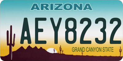 AZ license plate AEY8232