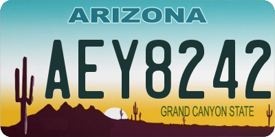 AZ license plate AEY8242