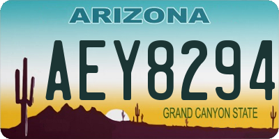 AZ license plate AEY8294