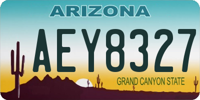 AZ license plate AEY8327