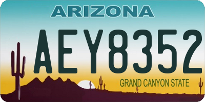 AZ license plate AEY8352