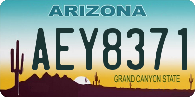 AZ license plate AEY8371