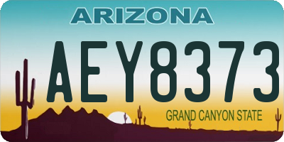 AZ license plate AEY8373