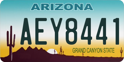 AZ license plate AEY8441