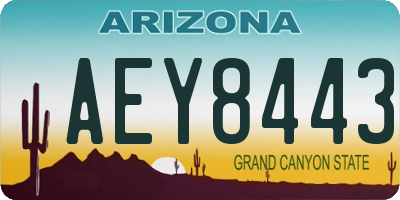AZ license plate AEY8443