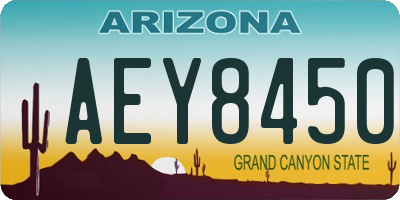 AZ license plate AEY8450