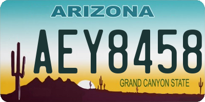 AZ license plate AEY8458