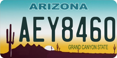 AZ license plate AEY8460