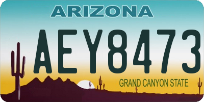 AZ license plate AEY8473