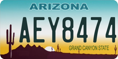 AZ license plate AEY8474
