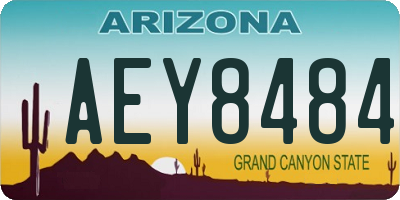 AZ license plate AEY8484