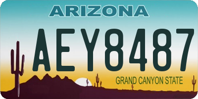 AZ license plate AEY8487