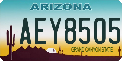 AZ license plate AEY8505