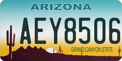 AZ license plate AEY8506