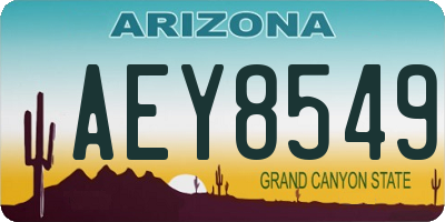 AZ license plate AEY8549
