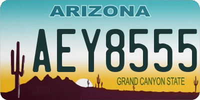 AZ license plate AEY8555