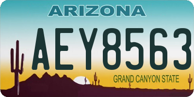 AZ license plate AEY8563