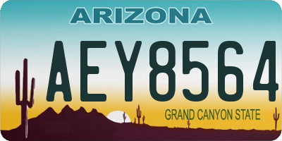 AZ license plate AEY8564