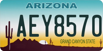 AZ license plate AEY8570