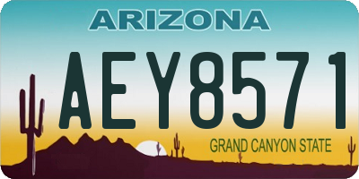 AZ license plate AEY8571